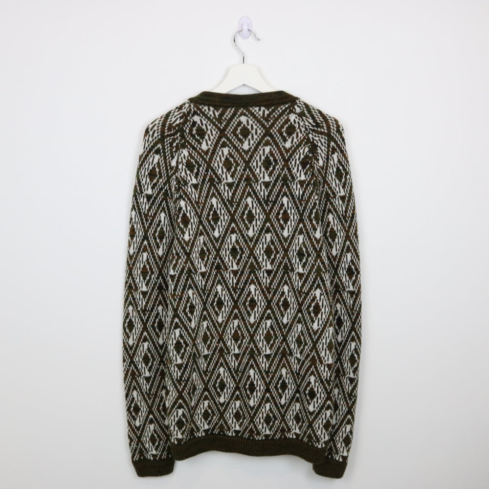 Vintage 90's Patterned Knit Cardigan - S-NEWLIFE Clothing