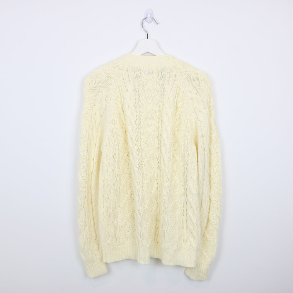 Vintage 70's Zellers Cable Knit Cardigan - S-NEWLIFE Clothing