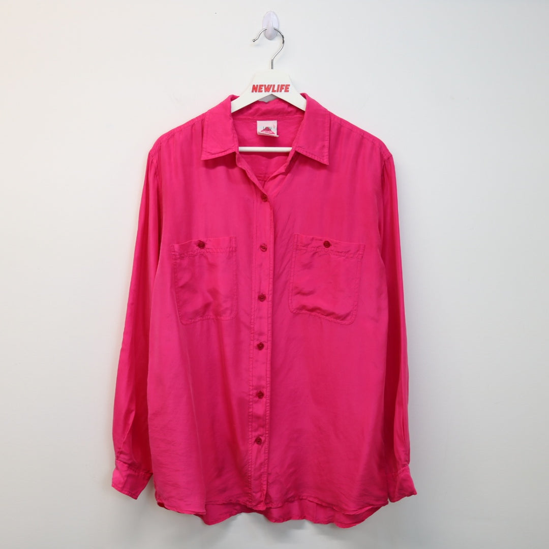 Vintage 90's Long Sleeve Silk Button Up - M-NEWLIFE Clothing