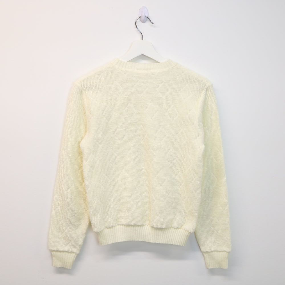 Vintage 70's Diamond Texture Knit Sweater - XS-NEWLIFE Clothing