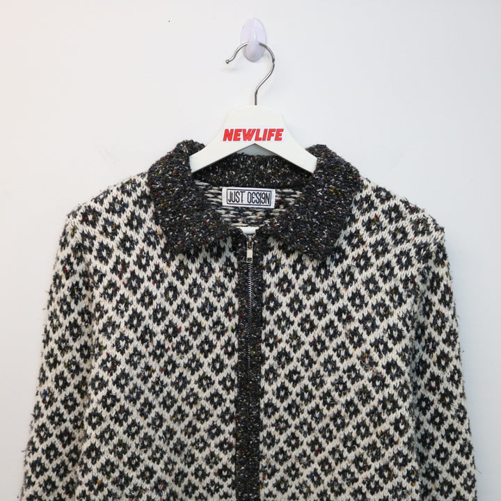 Vintage Patterned Knit Jacket - XS-NEWLIFE Clothing
