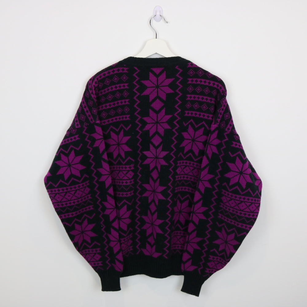 Vintage 80's Polaris Patterned Knit Sweater - XL-NEWLIFE Clothing