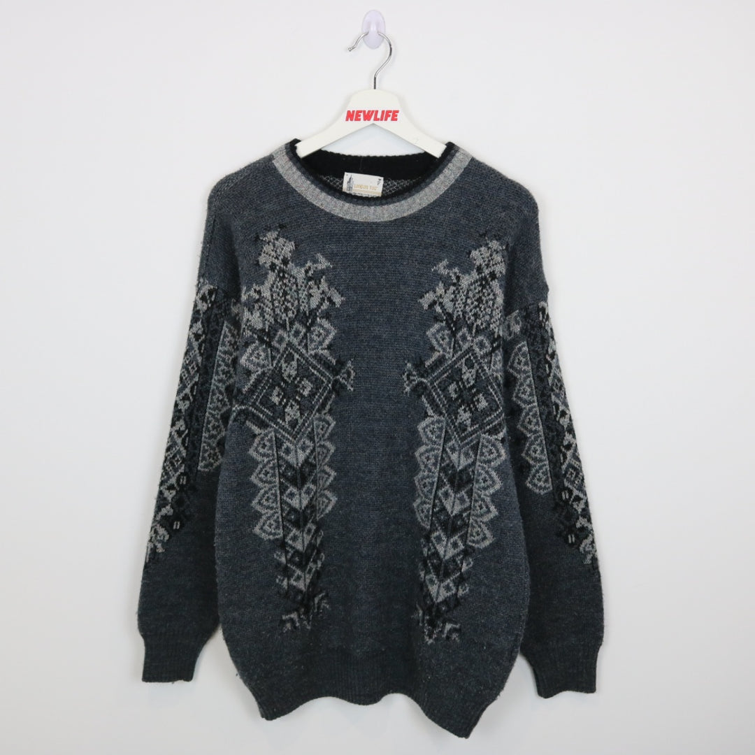 Vintage 80's London Fog Patterned Knit Sweater - S-NEWLIFE Clothing
