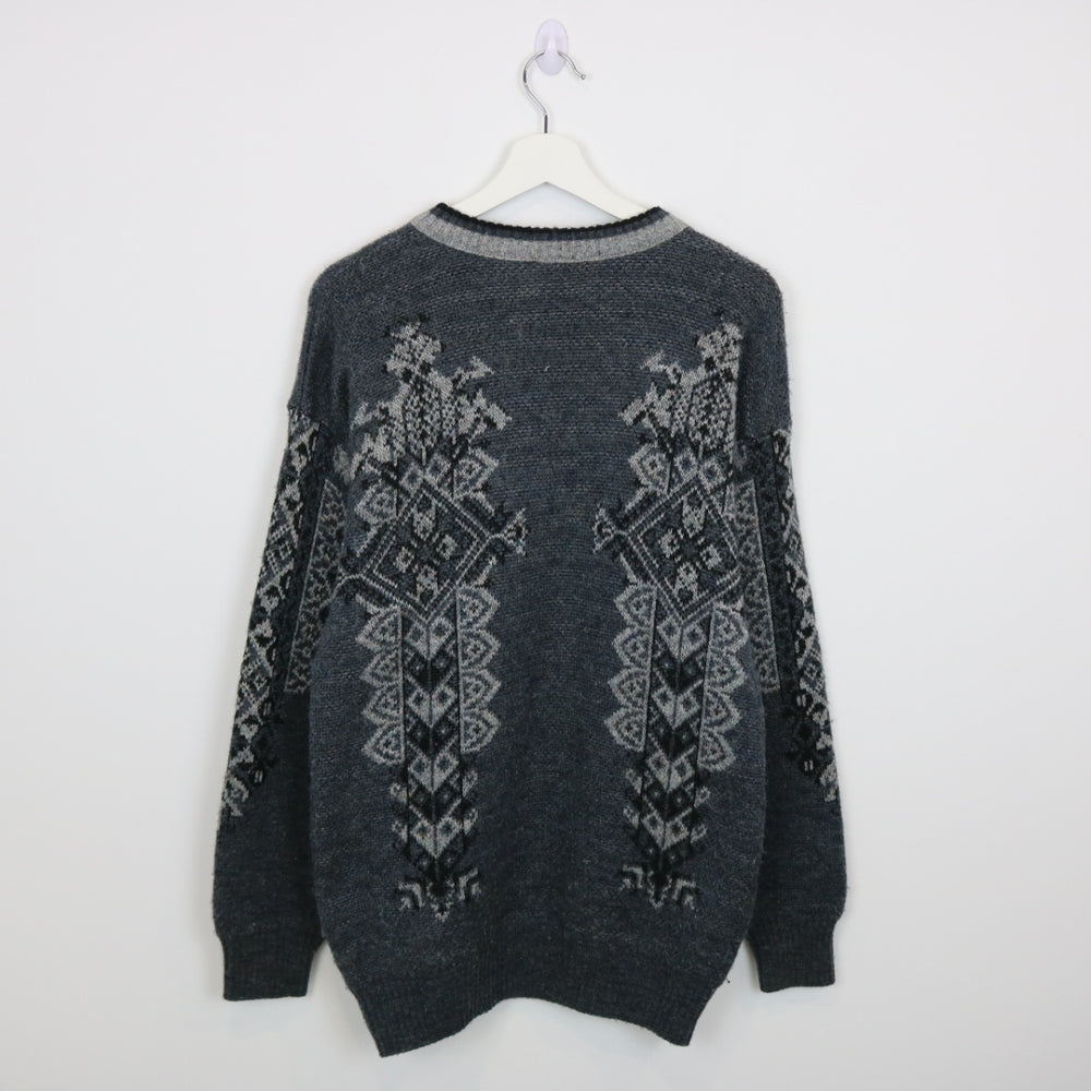 Vintage 80's London Fog Patterned Knit Sweater - S-NEWLIFE Clothing