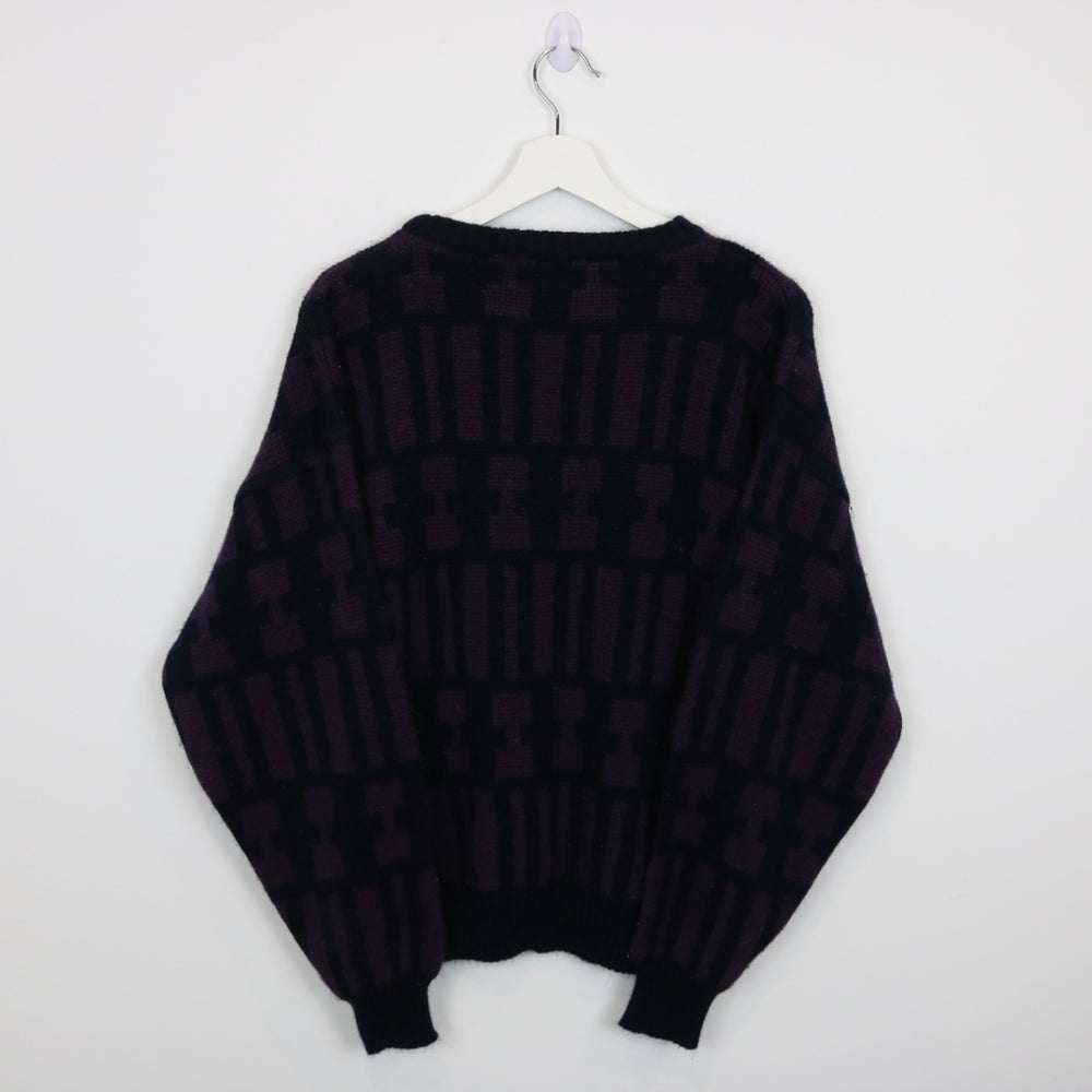 Vintage 80's Club International Patterend Knit Sweater - M-NEWLIFE Clothing