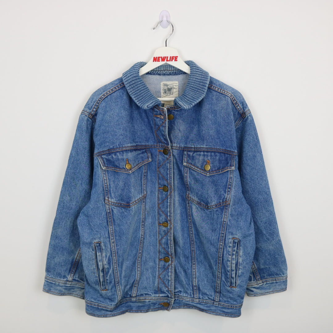 Vintage 90's Tangerine Denim Jacket - L-NEWLIFE Clothing