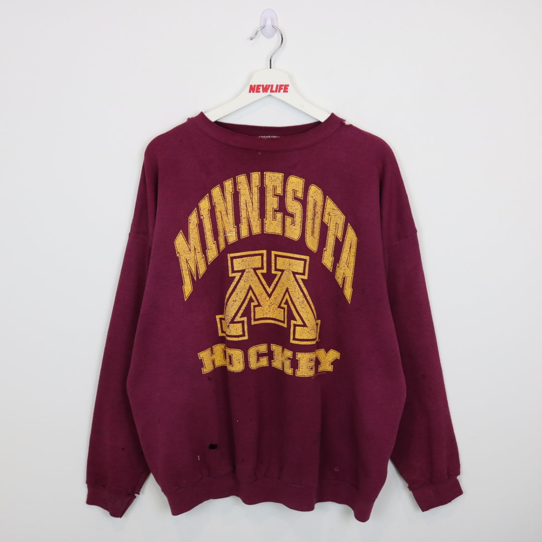 Vintage 90's University of Minnesota Hockey Crewneck - XL-NEWLIFE Clothing