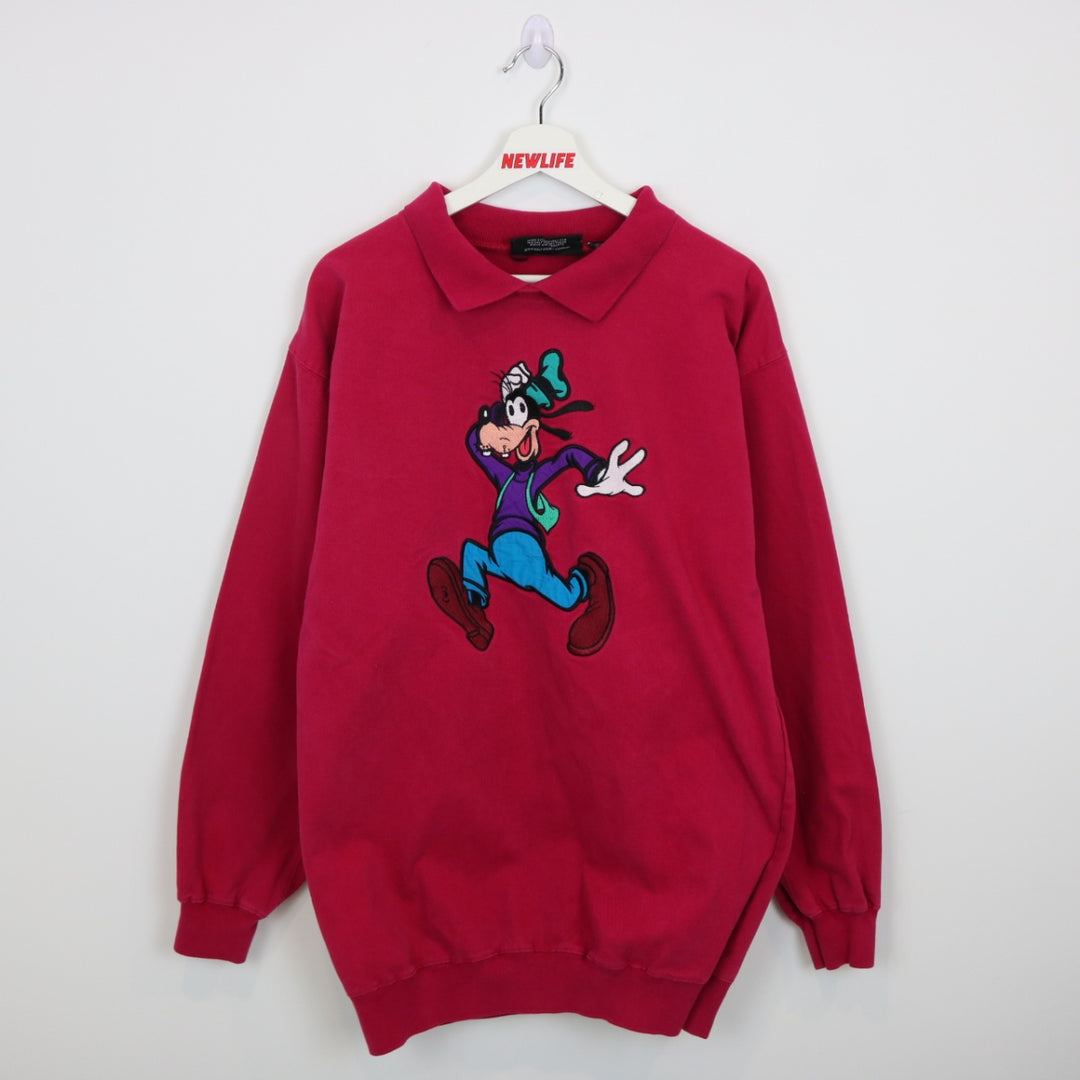 Vintage 90's Disney Goofy Collared Sweater - M-NEWLIFE Clothing
