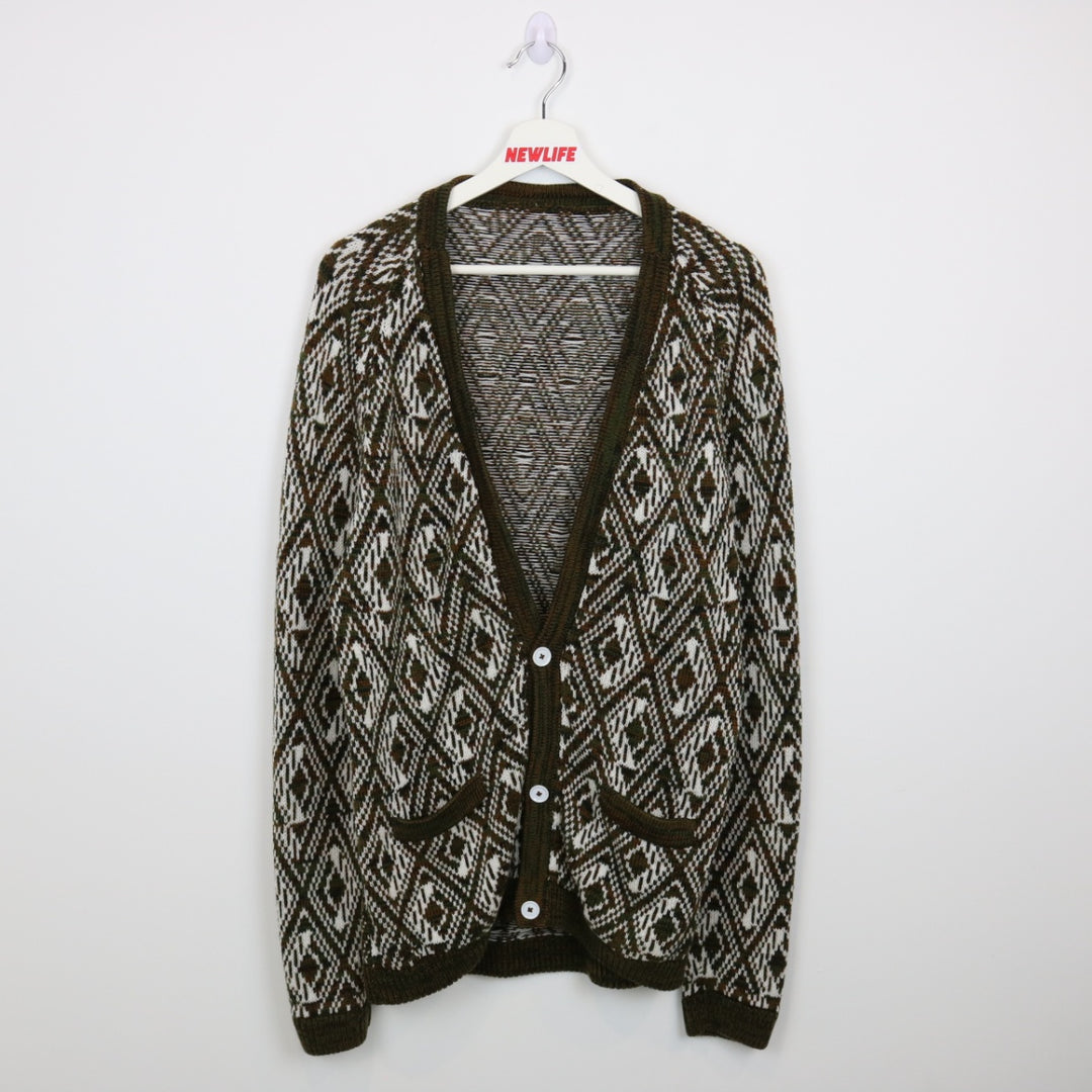 Vintage 90's Patterned Knit Cardigan - S-NEWLIFE Clothing