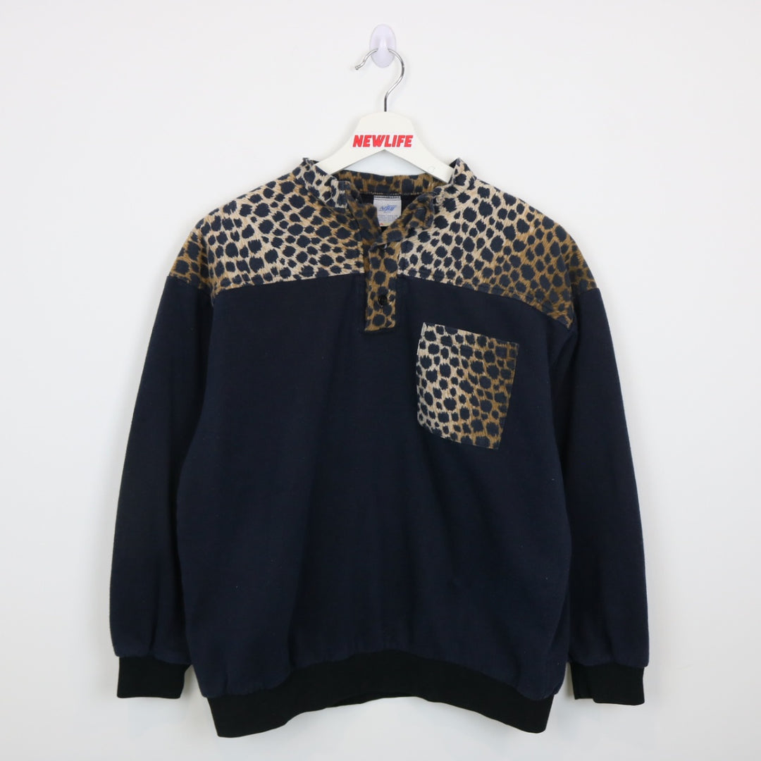 Vintage 80's Leopard Print Crewneck - M-NEWLIFE Clothing