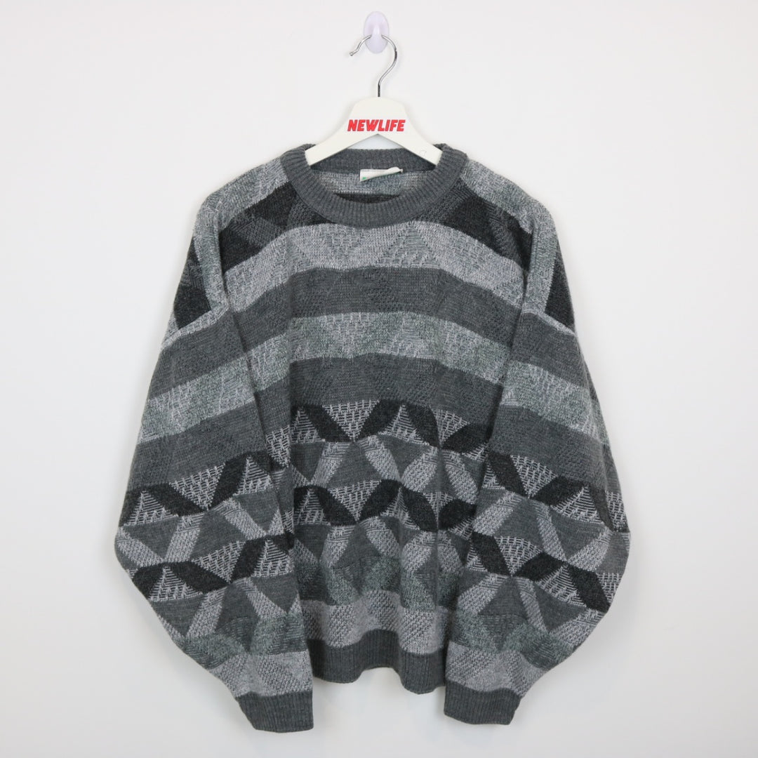 Vintage 80's Porto Bello Striped Knit Sweater - L/XL-NEWLIFE Clothing