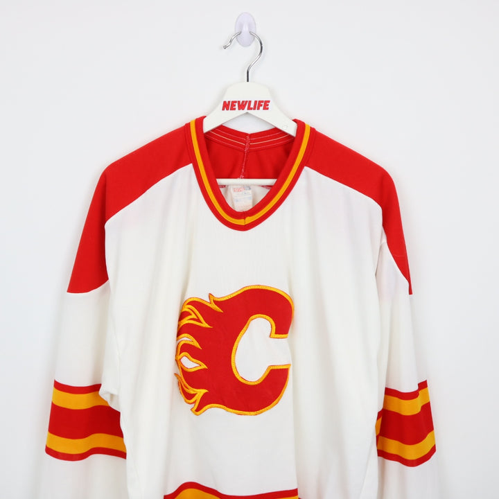 Vintage 80's Calgary Flames Jersey - XL-NEWLIFE Clothing