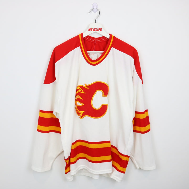 Vintage 80's Calgary Flames Jersey - XL-NEWLIFE Clothing