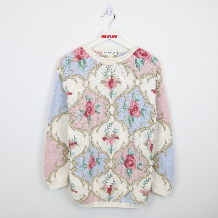 Vintage 90's Climax Floral Knit Sweater - XS-NEWLIFE Clothing