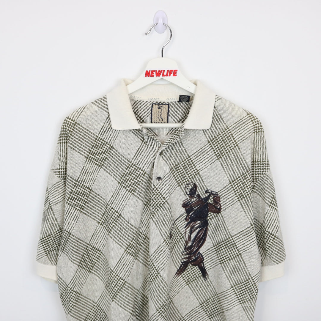 Vintage 90's Golf Patterned Polo Shirt - L/XL-NEWLIFE Clothing