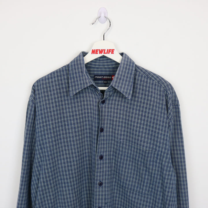 Vintage 90's Point Zero Plaid Button Up - M-NEWLIFE Clothing