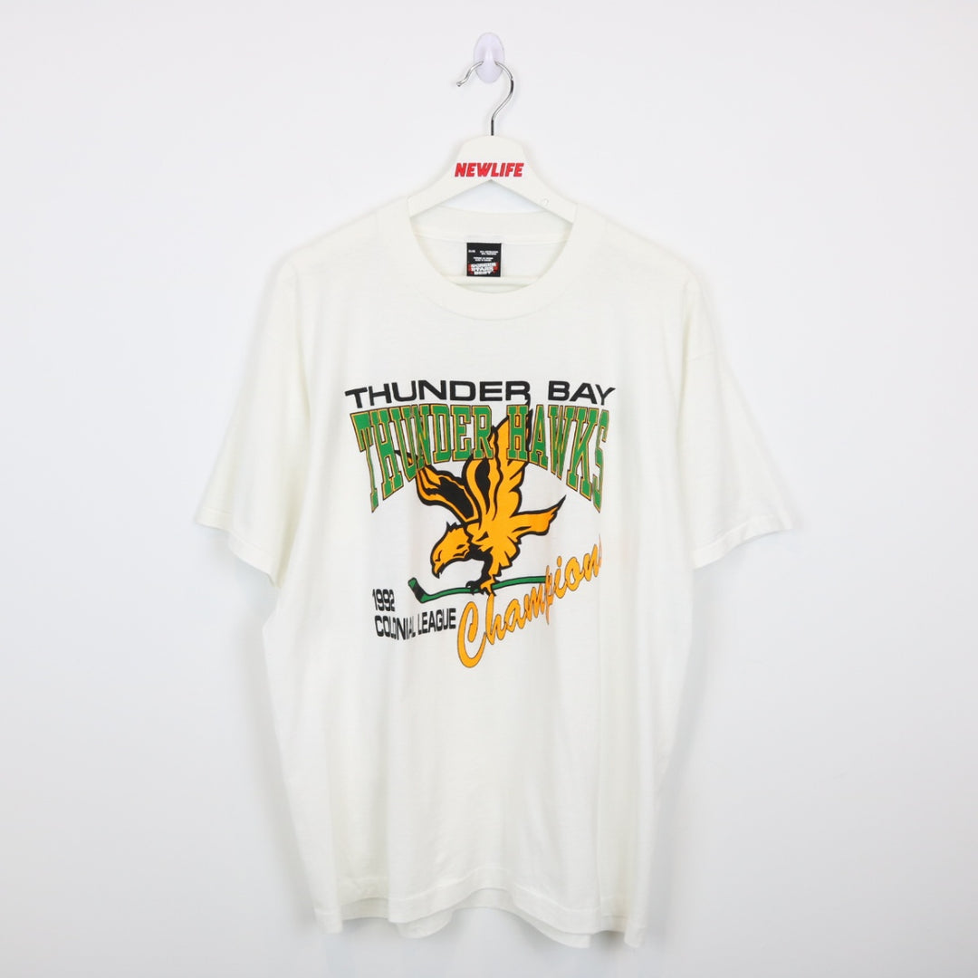 Vintage 1992 Thunder Bay League Champions Tee - XL-NEWLIFE Clothing