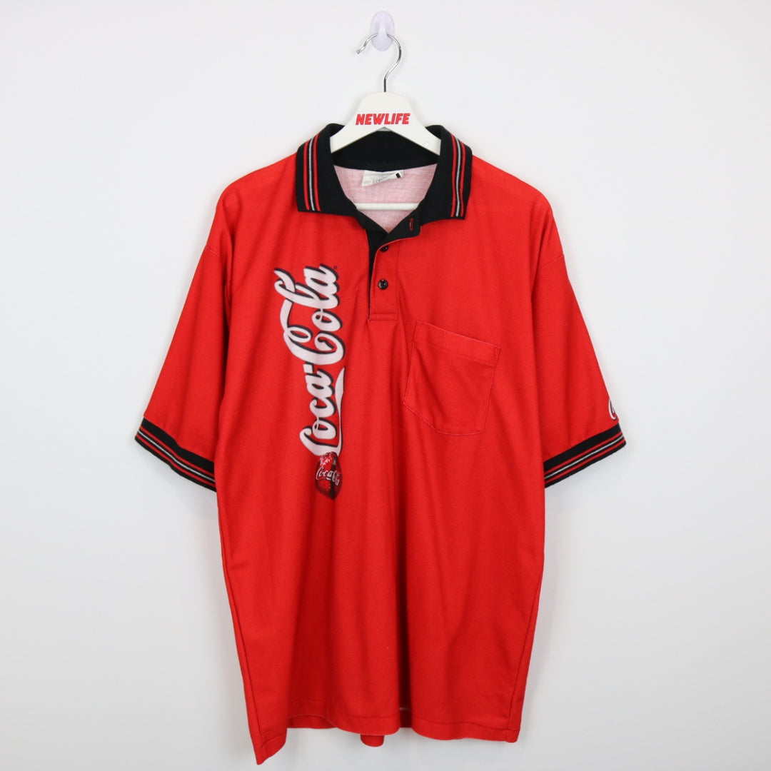 Vintage 90's Coca Cola Polo Shirt - L-NEWLIFE Clothing