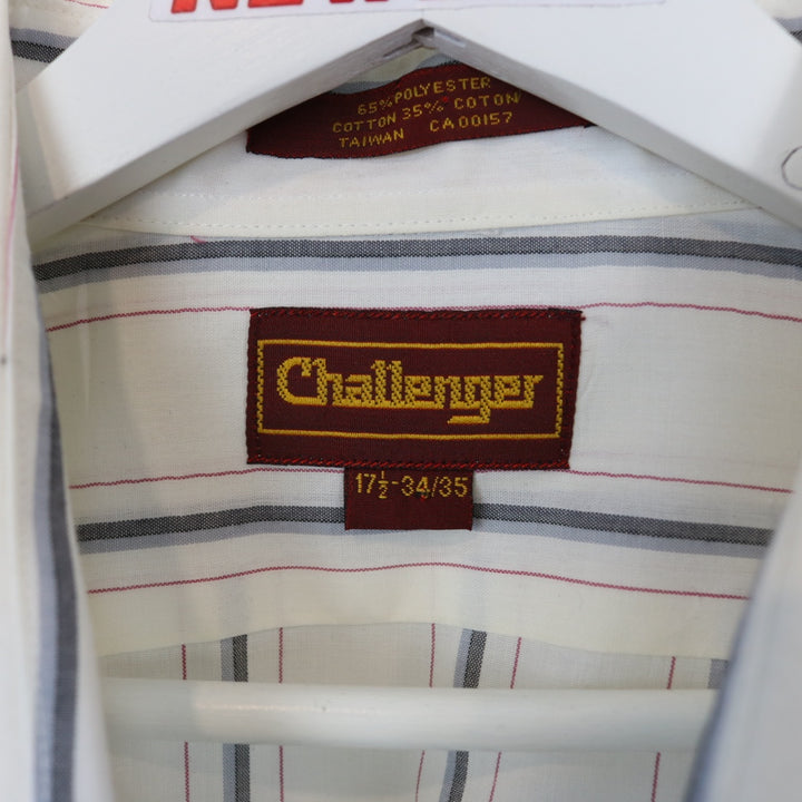 Vintage 80's Challenger Striped Button Up - XL-NEWLIFE Clothing