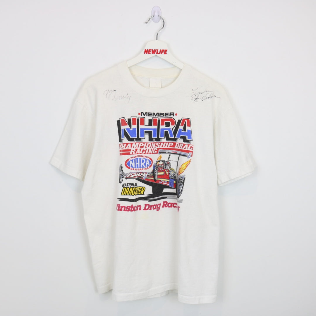 Vintage 1988 National Dragster Racing Tee - L-NEWLIFE Clothing