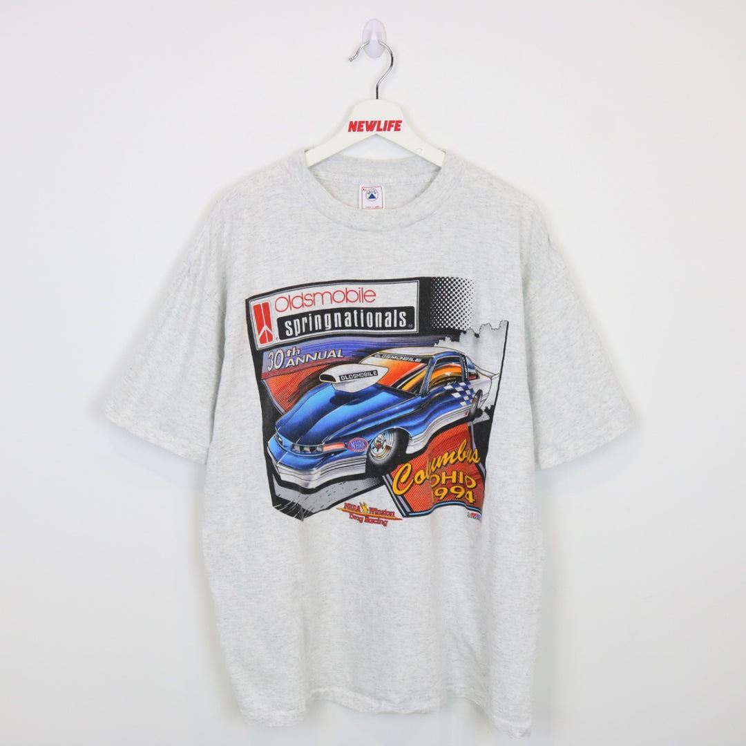Vintage 1994 Oldsmobile Spring Nationals Drag Racing Tee - XL-NEWLIFE Clothing