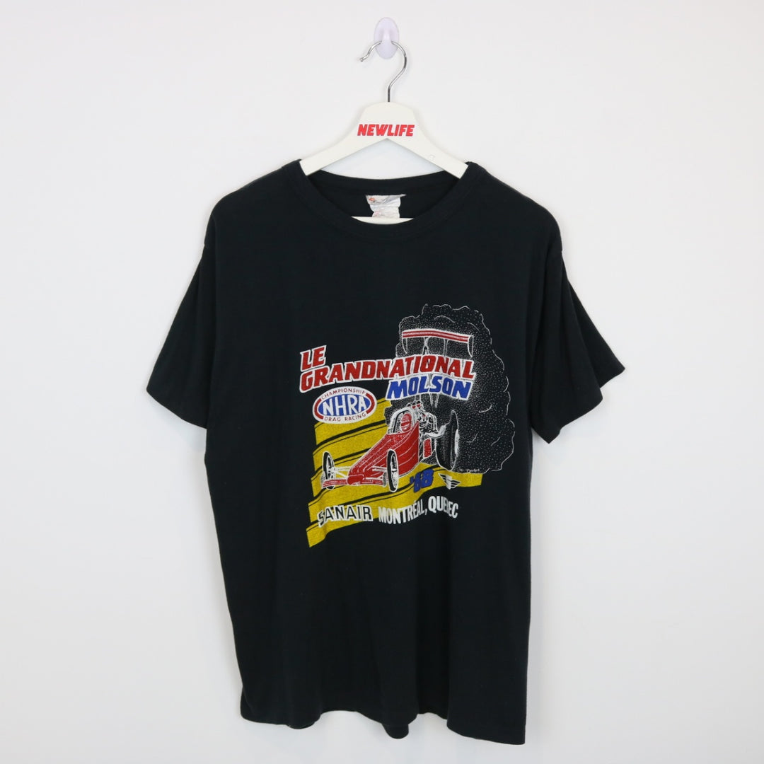 Vintage 1988 Le Grandnational Montreal Drag Racing Tee - L-NEWLIFE Clothing