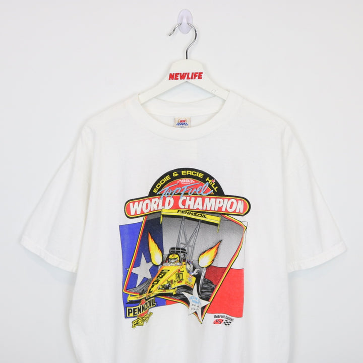 Vintage 1993 Top Fuel World Champion Penzzoil Racing Tee - XL-NEWLIFE Clothing