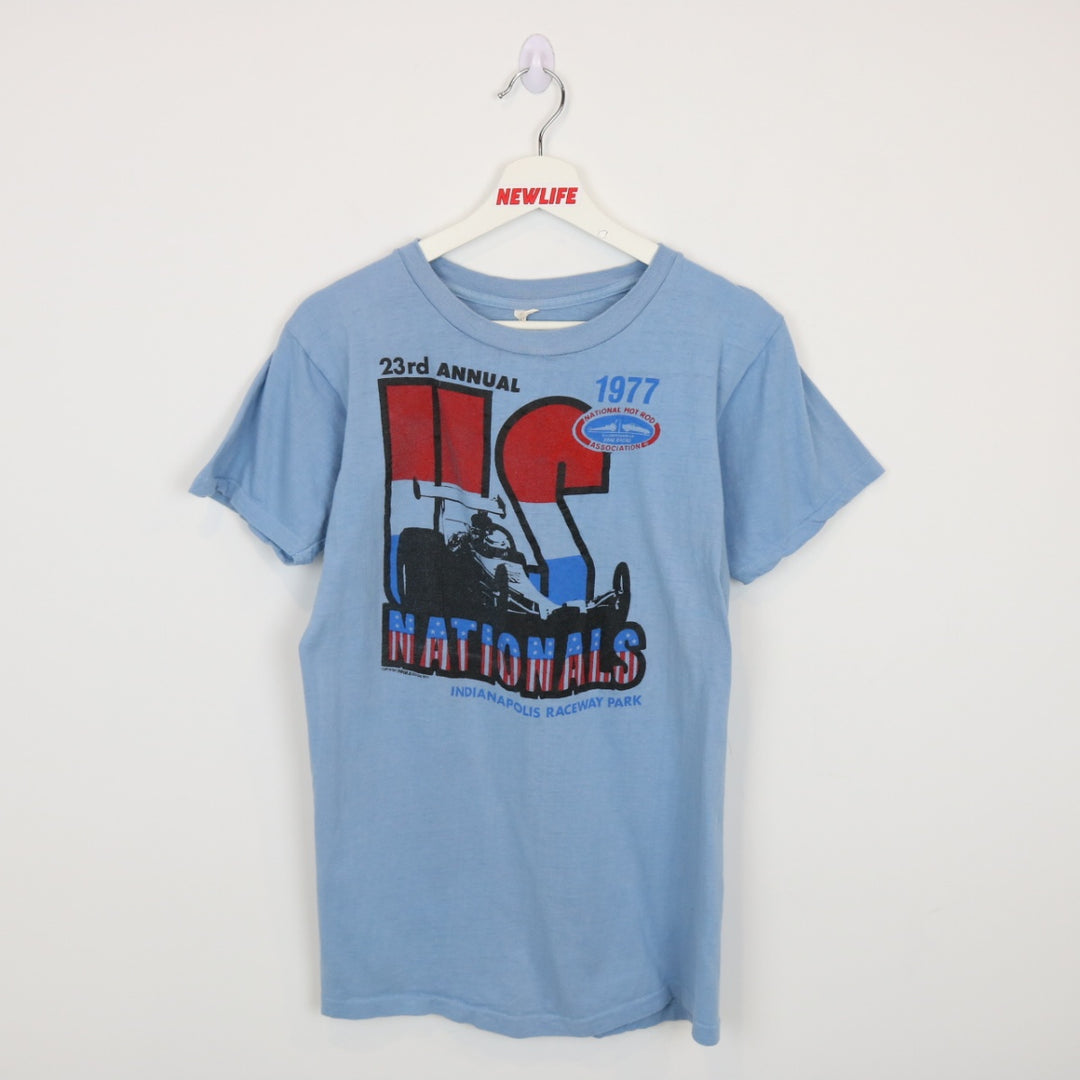 Vintage 1977 US Nationals Indianapolis Drag Racing Tee - S-NEWLIFE Clothing