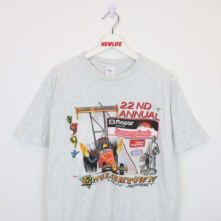 Vintage 1991 Summer Nationals Drag Racing Tee - L-NEWLIFE Clothing