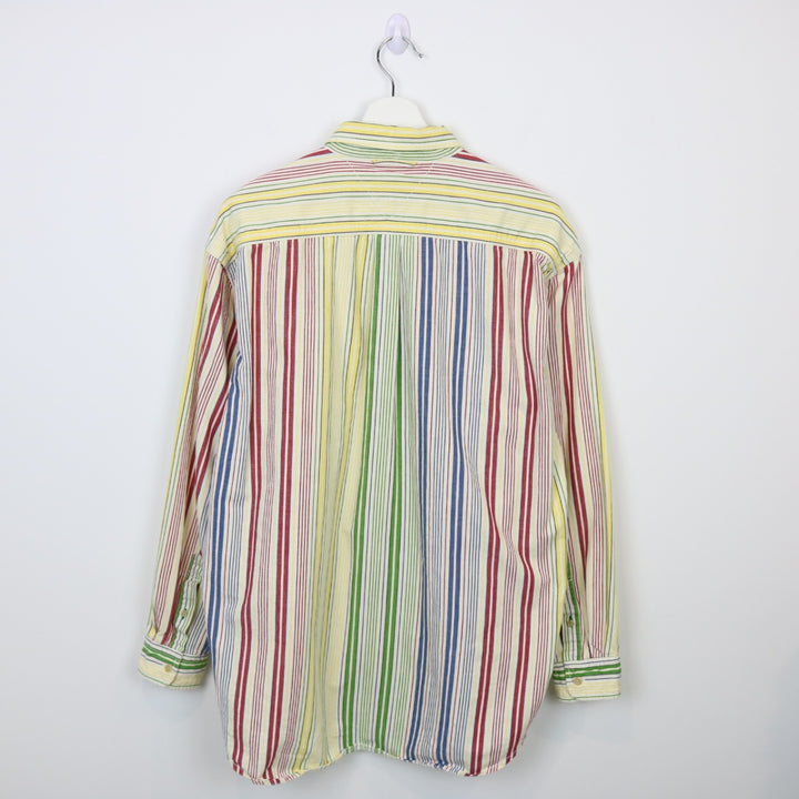 Vintage 90's Tommy Hilfiger Striped Button Up - L-NEWLIFE Clothing
