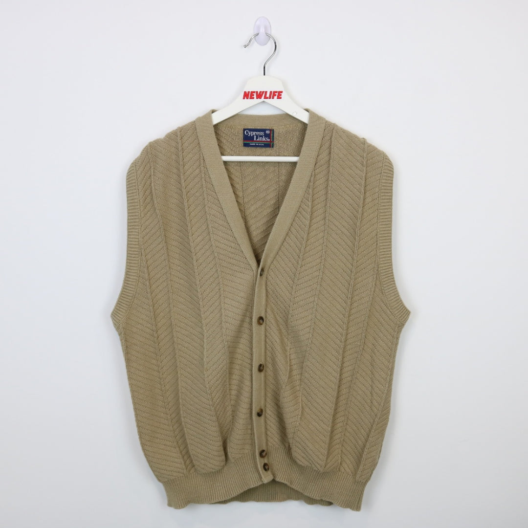 Vintage 90's Cypress Links Knit Sweater Vest - L-NEWLIFE Clothing