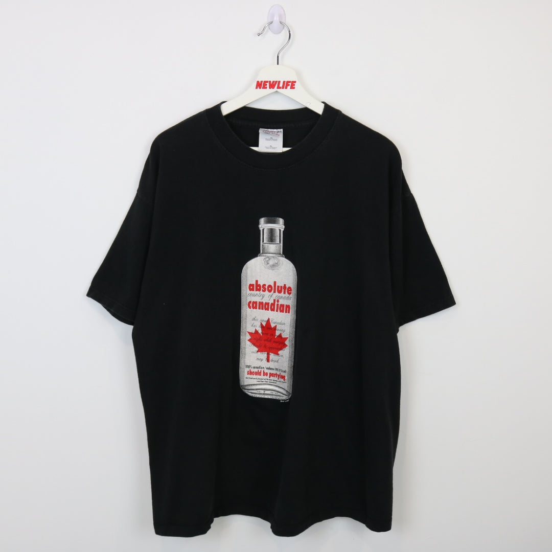 Vintage 00's Absolute Canadian Vodka Tee - XL-NEWLIFE Clothing