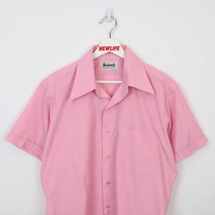 Vintage 80's Woodwards Short Sleeve Button Up - L-NEWLIFE Clothing