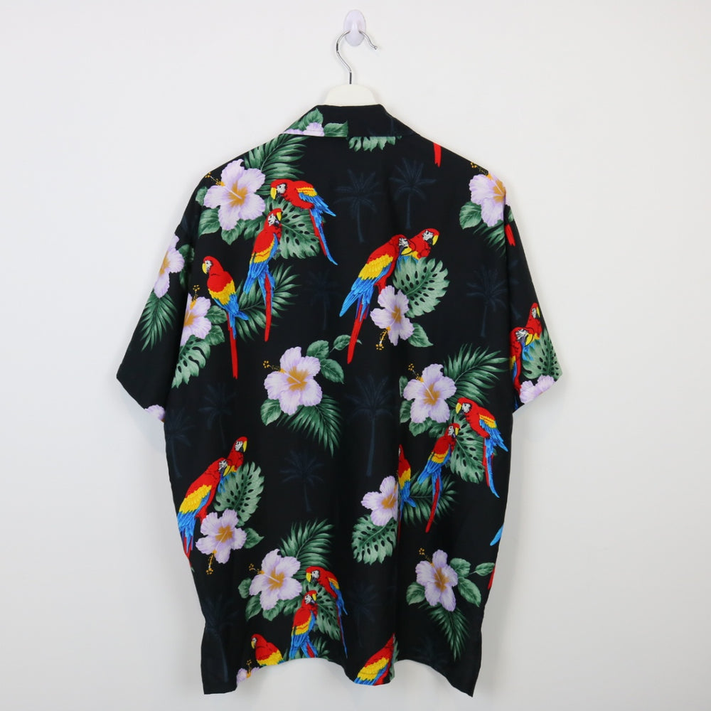 Vintage Rima Parrot Nature Short Sleeve Button Up - L/XL-NEWLIFE Clothing