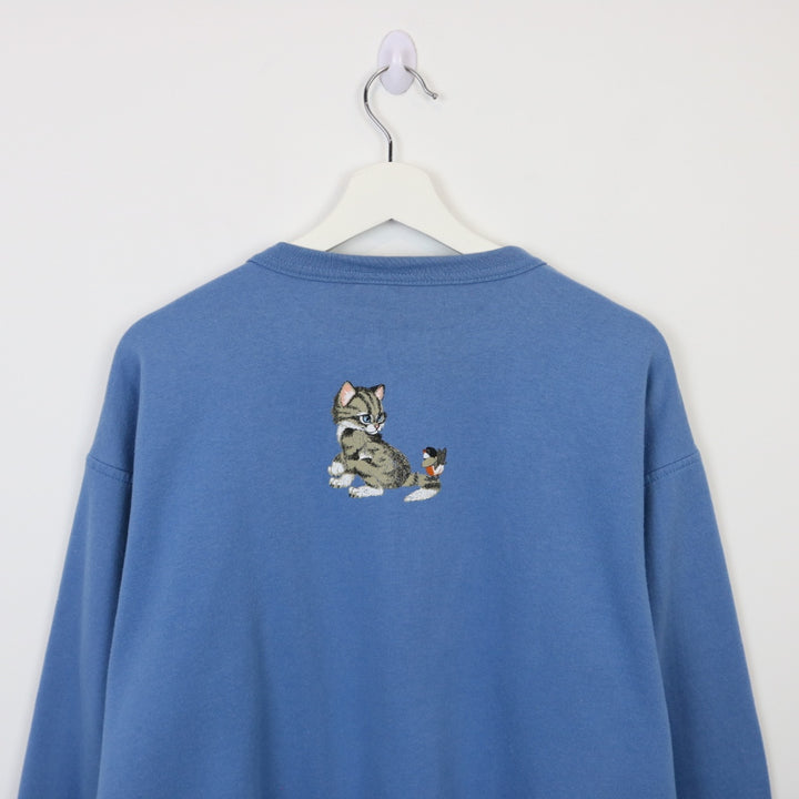 Vintage 90's Kitten Nature Cardigan - M-NEWLIFE Clothing