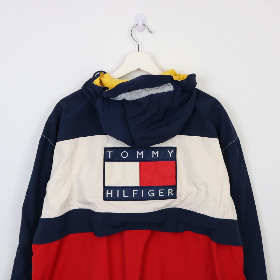 Vintage 90's Tommy Hilfiger Packable Anorak Jacket - L-NEWLIFE Clothing