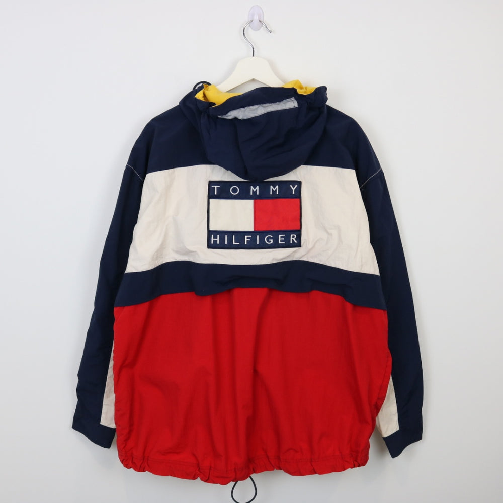 Vintage 90's Tommy Hilfiger Packable Anorak Jacket - L-NEWLIFE Clothing