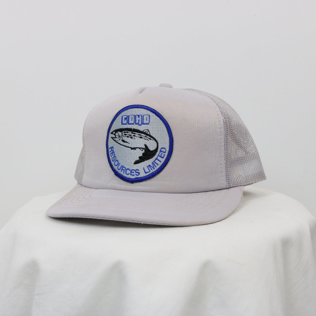 Vintage 80's Coho Resources Fish Trucker Hat - OS-NEWLIFE Clothing