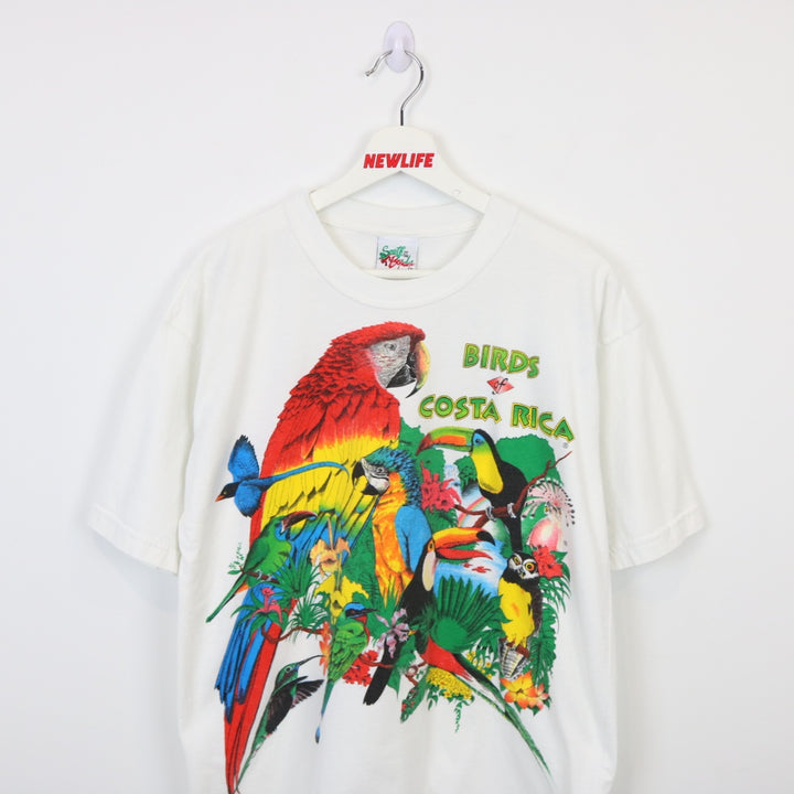 Vintage 90's Birds of Costa Rica Nature Tee - L-NEWLIFE Clothing
