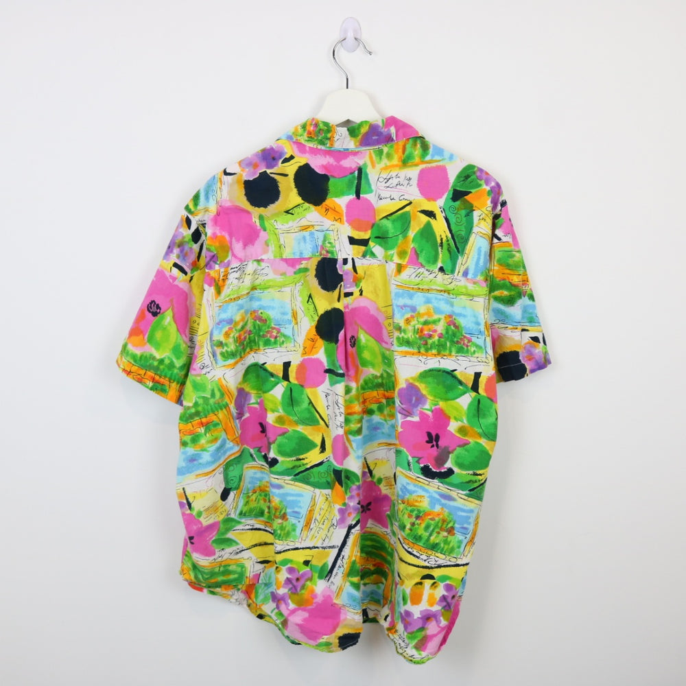 Vintage 90's Abstract Print Short Sleeve Button Up - XXL-NEWLIFE Clothing