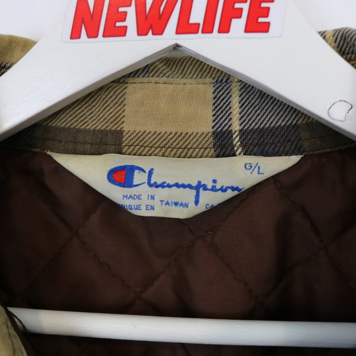 Vintage 80's Champion Quilt Lined Flannel Shacket - M-NEWLIFE Clothing
