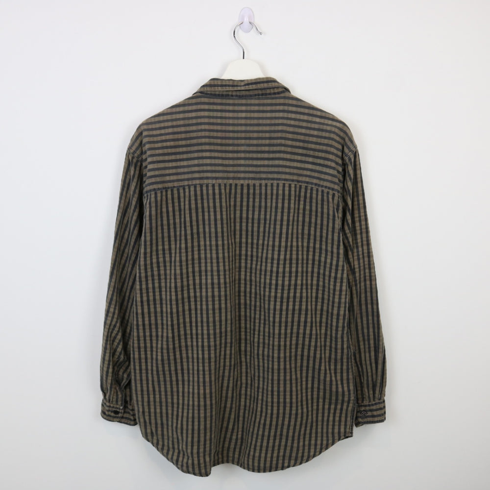Vintage 90's Steel Striped Button Up - M-NEWLIFE Clothing