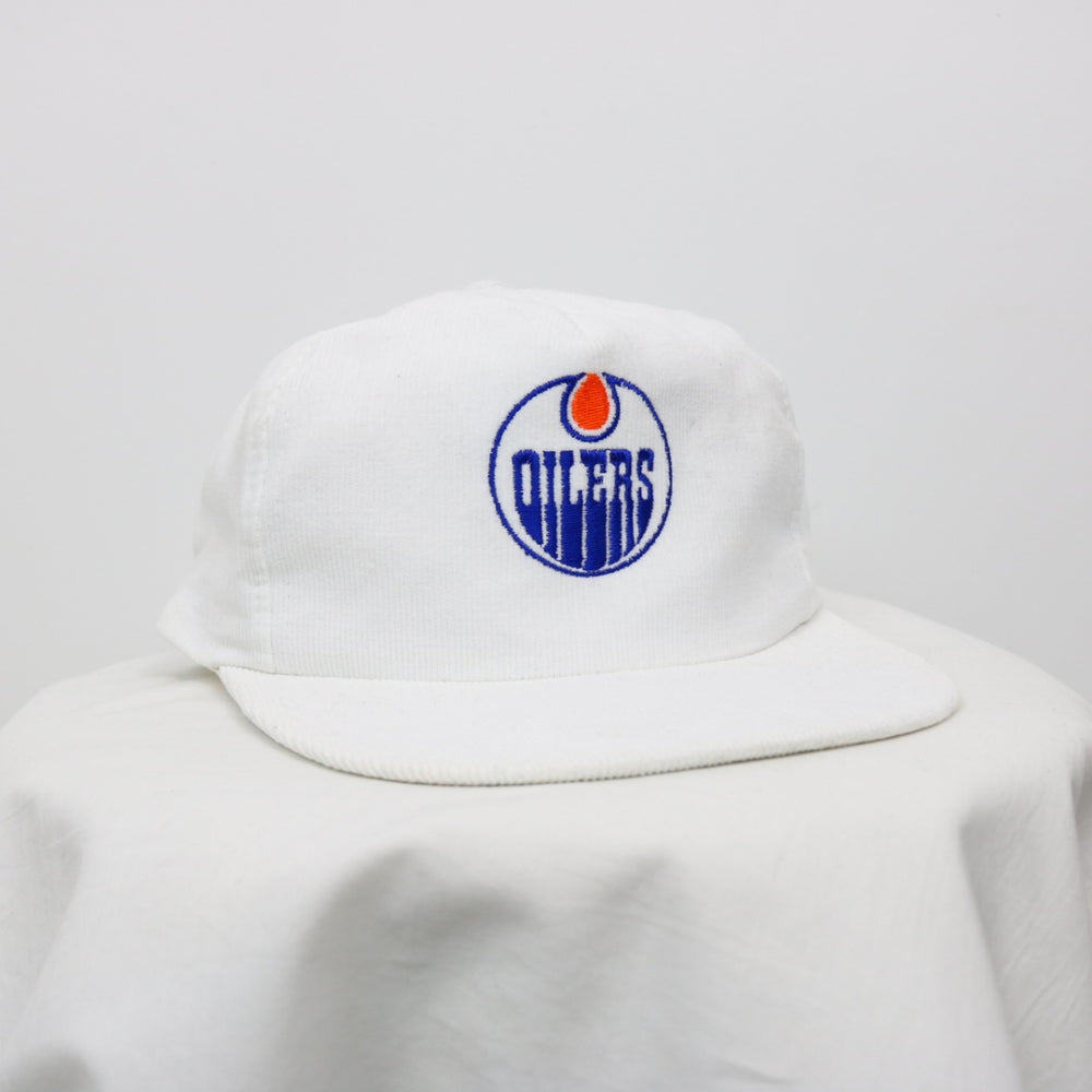 Vintage 1990 Edmonton Oilers Stanley Cup Corduroy Hat - OS-NEWLIFE Clothing