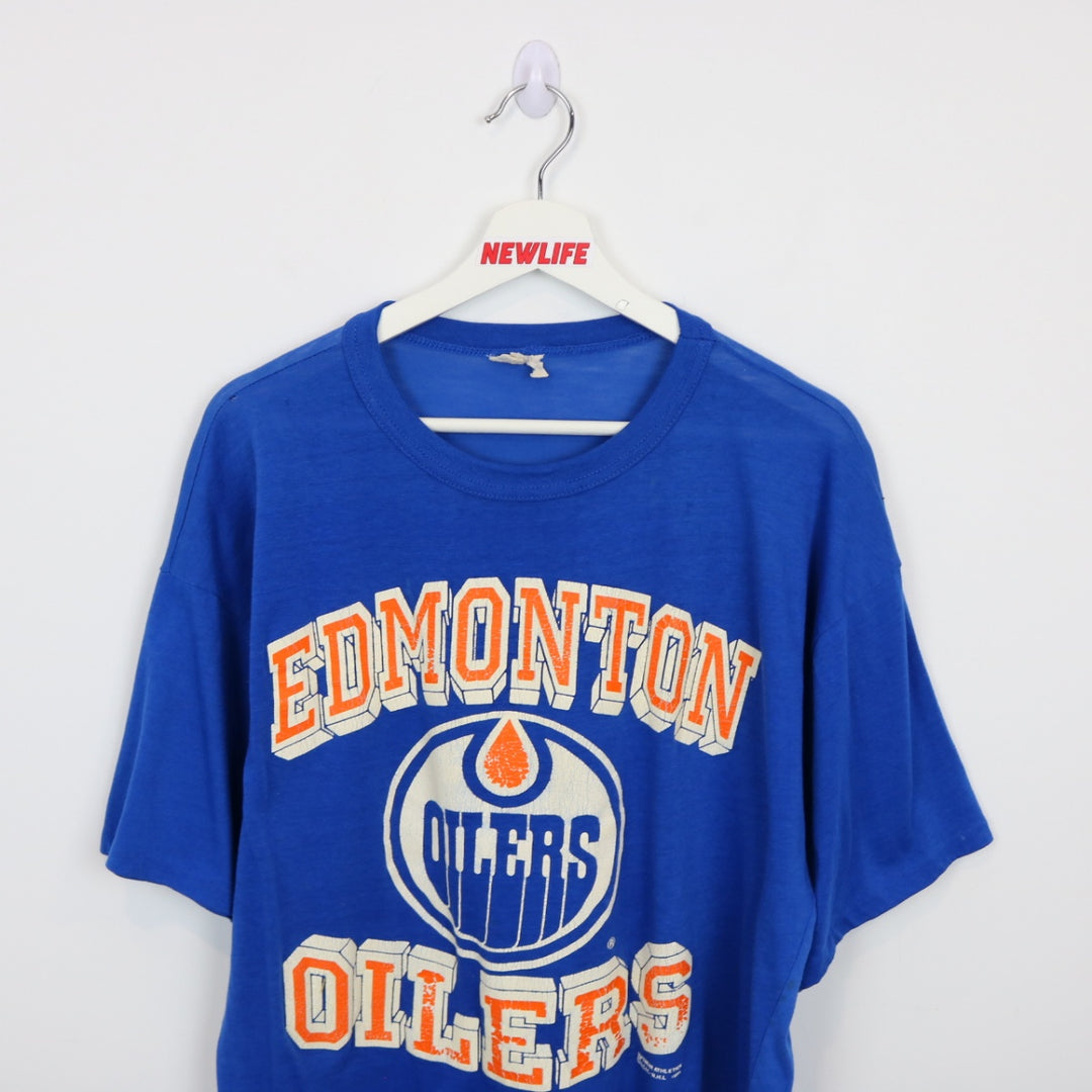 Vintage 1989 Edmonton Oilers Tee - L-NEWLIFE Clothing