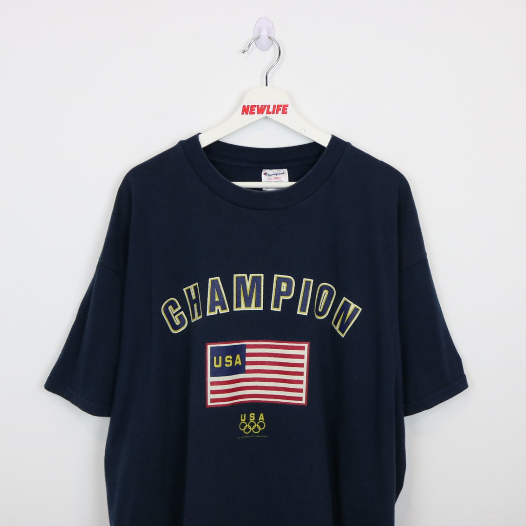 Vintage 90's Champion USA Olympics Tee - XXL-NEWLIFE Clothing