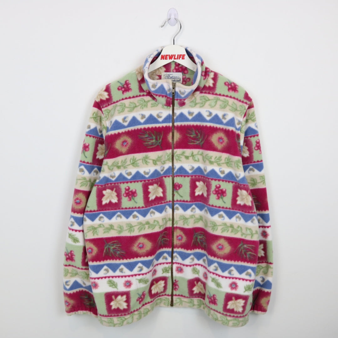 Vintage 90's Tradition Patterned Fleece Jacket - L-NEWLIFE Clothing