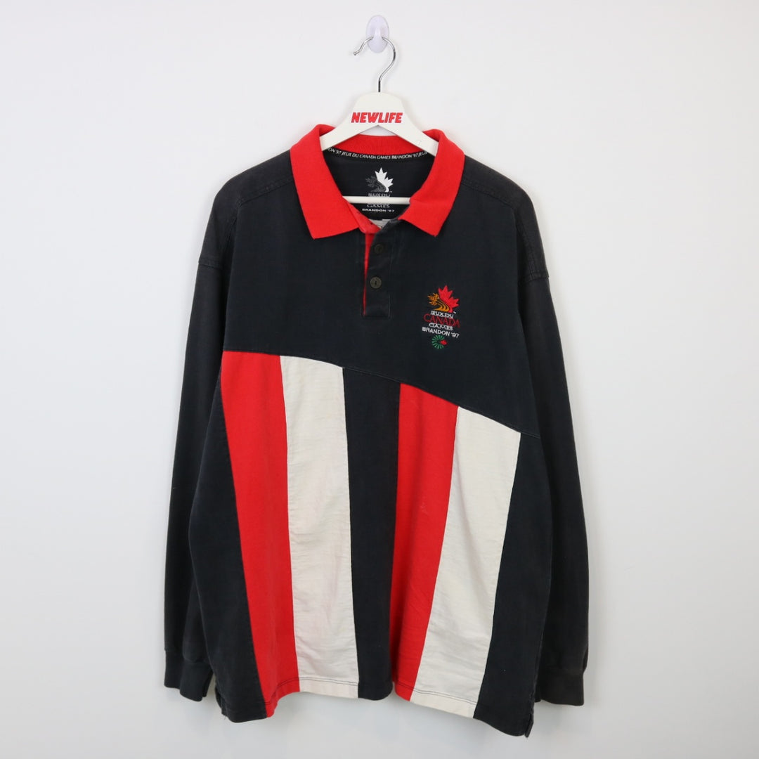 Vintage 1997 Brandon Canada Games Rugby Polo - L/XL-NEWLIFE Clothing