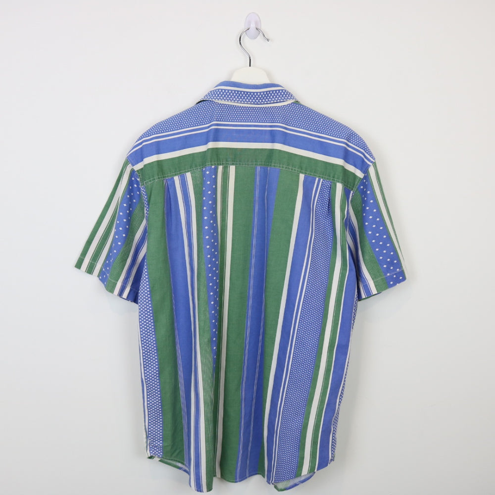 Vintage 90's Bahama Striped Short Sleeve Button Up - M-NEWLIFE Clothing