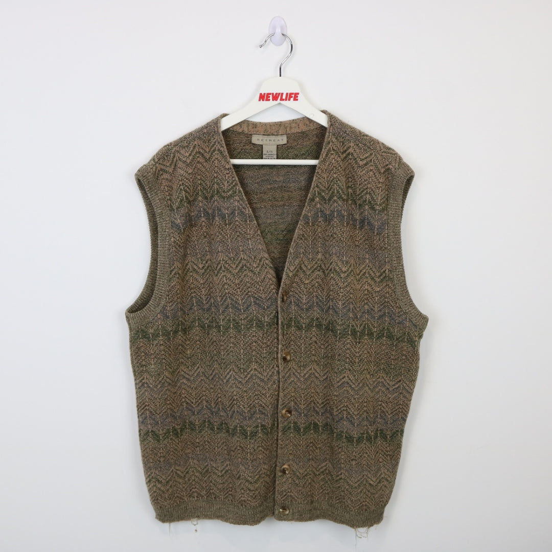 Vintage 90's Retreat Patterned Knit Sweater Vest - XL-NEWLIFE Clothing