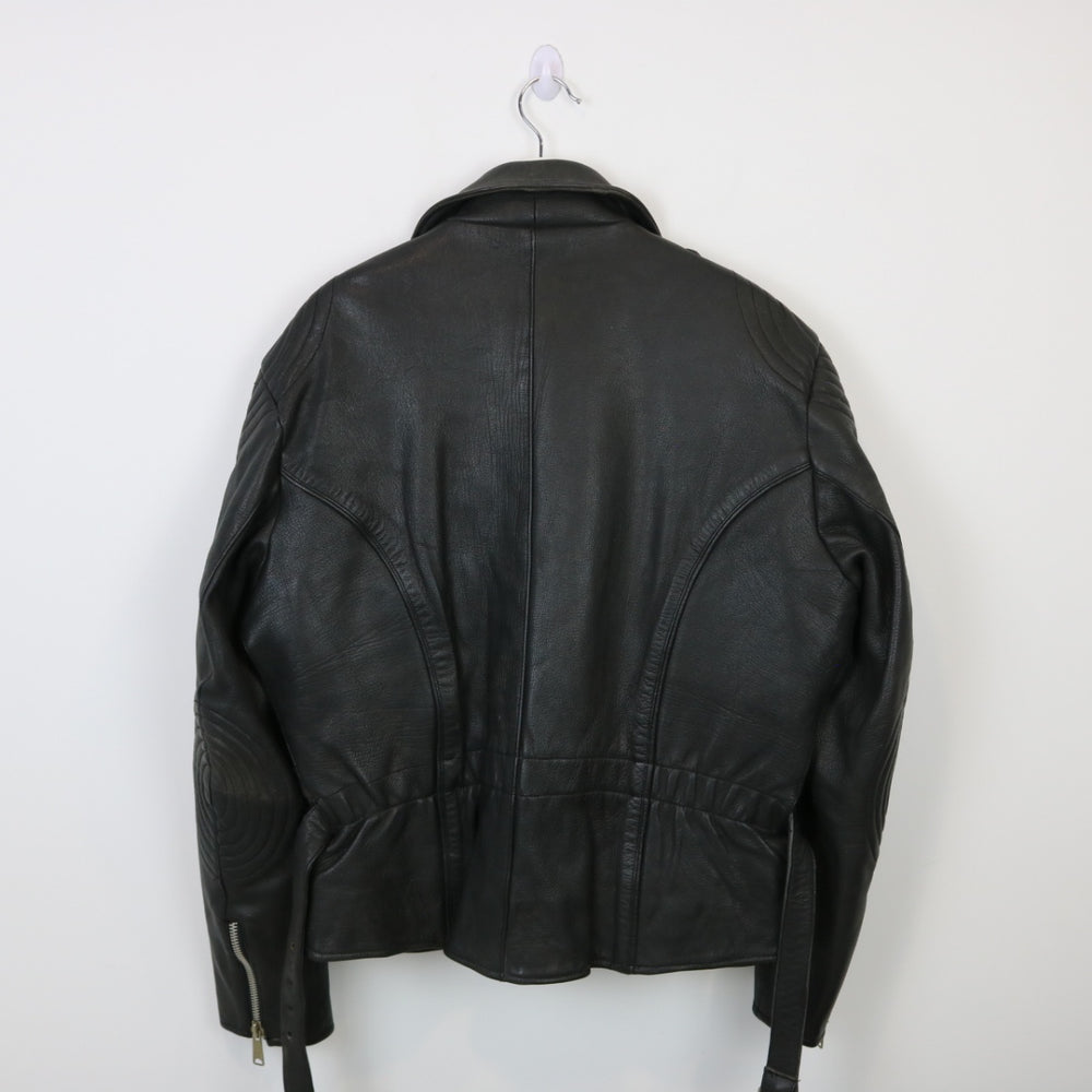 Vintage 90's Leather Biker Jacket - M-NEWLIFE Clothing